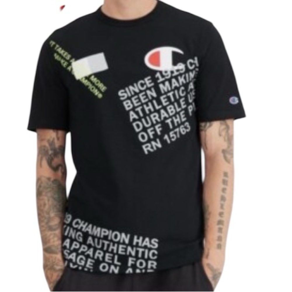 Champion logo men’s black t-shirt